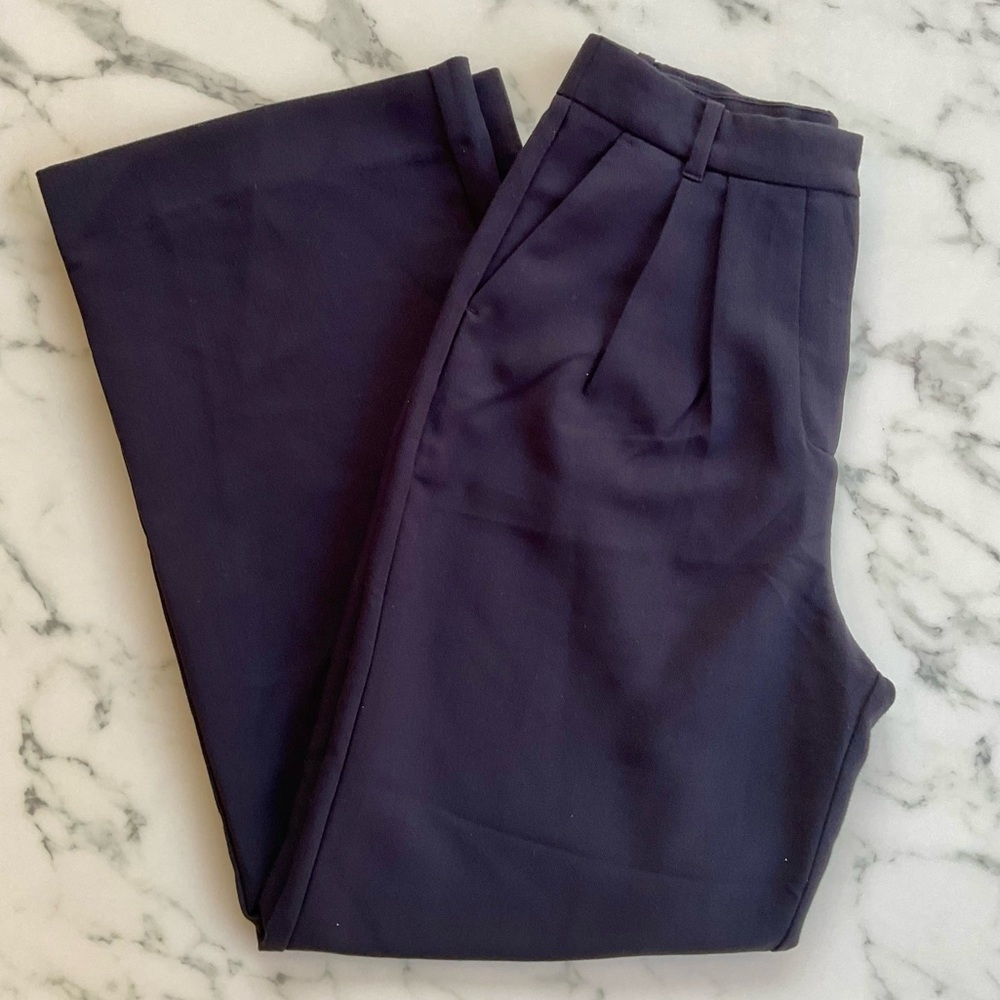 Abercrombie & Fitch Wide Leg Black Pants Pleats New Preppy Blokecore Size 6